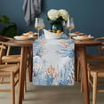 thumbnail image 2 of Coastal Coral Table Runner - 48 Inch Long, Kitchen Dining Table Runner Dresser Scarves, Blue Ocean Starfish Turtle Watercolor Farmhouse Decor for Coffee Tables Wedding Party Banquet, 2 of 8