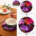 thumbnail image 3 of SKYSONIC Tropical Flower Leaf Pot Holders Trivets, 2 Pcs Heat Resistant Trivets,Vintage Waterlily Cotton Thread Weave Mats for Hot Pads Pans Pot Bowl Teapot for Kitchen Decor, 3 of 7