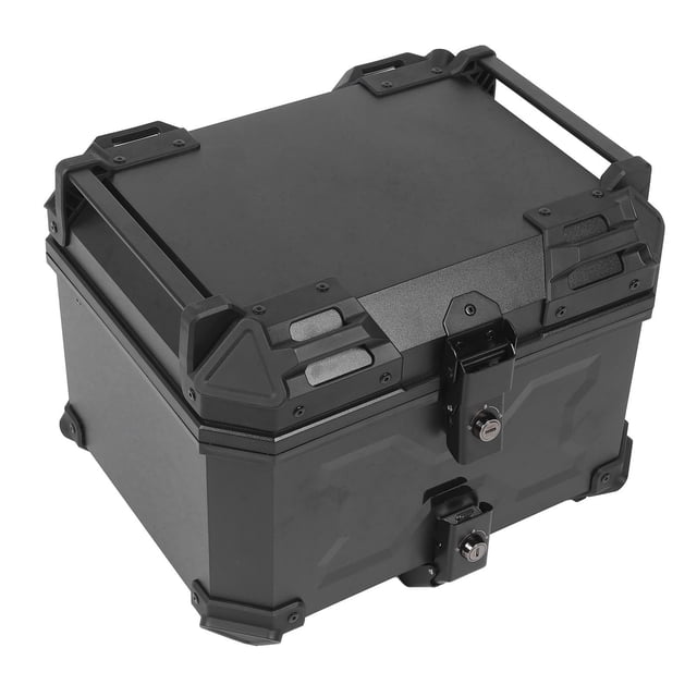 Caja Trasera Para Maletero, Caja Para Equipaje Trasero De Motocicleta, Construcción Sólida, Tiras Reflectantes De 45 Litros, Resistente Para Tienda, Casco, Guantes, Herramientas