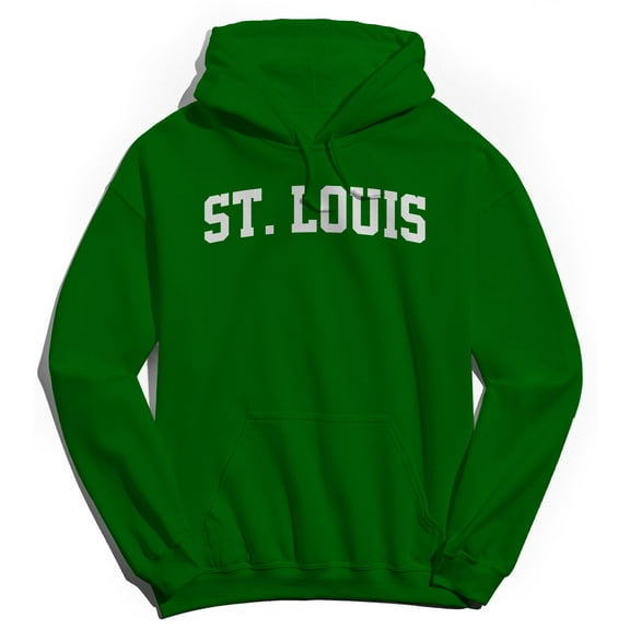 St Louis Graphic Irish Green Men's Cotton Pullover Hoodie