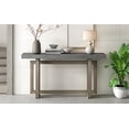 thumbnail image 4 of shunda K Contemporary Console Table with Wood Top, Extra Long Entryway Table for Entryway, Hallway, Living Room, Foyer, Corridor, Gray, 4 of 5