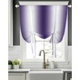 thumbnail image 5 of Purple White Ombre Tie Up Curtains for Window, Thermal Insulated Balloon Shade Adjustable Rod Pocket Curtains Valance Panels for Kitchen Bathroom Cafe 52 x 45 Retro Rustic Minimalist Abstract Art, 5 of 6
