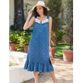 thumbnail image 2 of Ekouaer Women's Nightgowns Victorian Long Sleeveless Night Gown with Pockets Lace Trim Button Up Nightdress Vintage Old Fashioned Gown, 2 of 6
