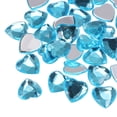 thumbnail image 1 of Unique Bargains 40 Pcs Acrylic Flat Back Rhinestones 20mm/0.8 Inch Heart Artificial Gemstone for Crafts Jewelry Making Lake Blue, 1 of 7