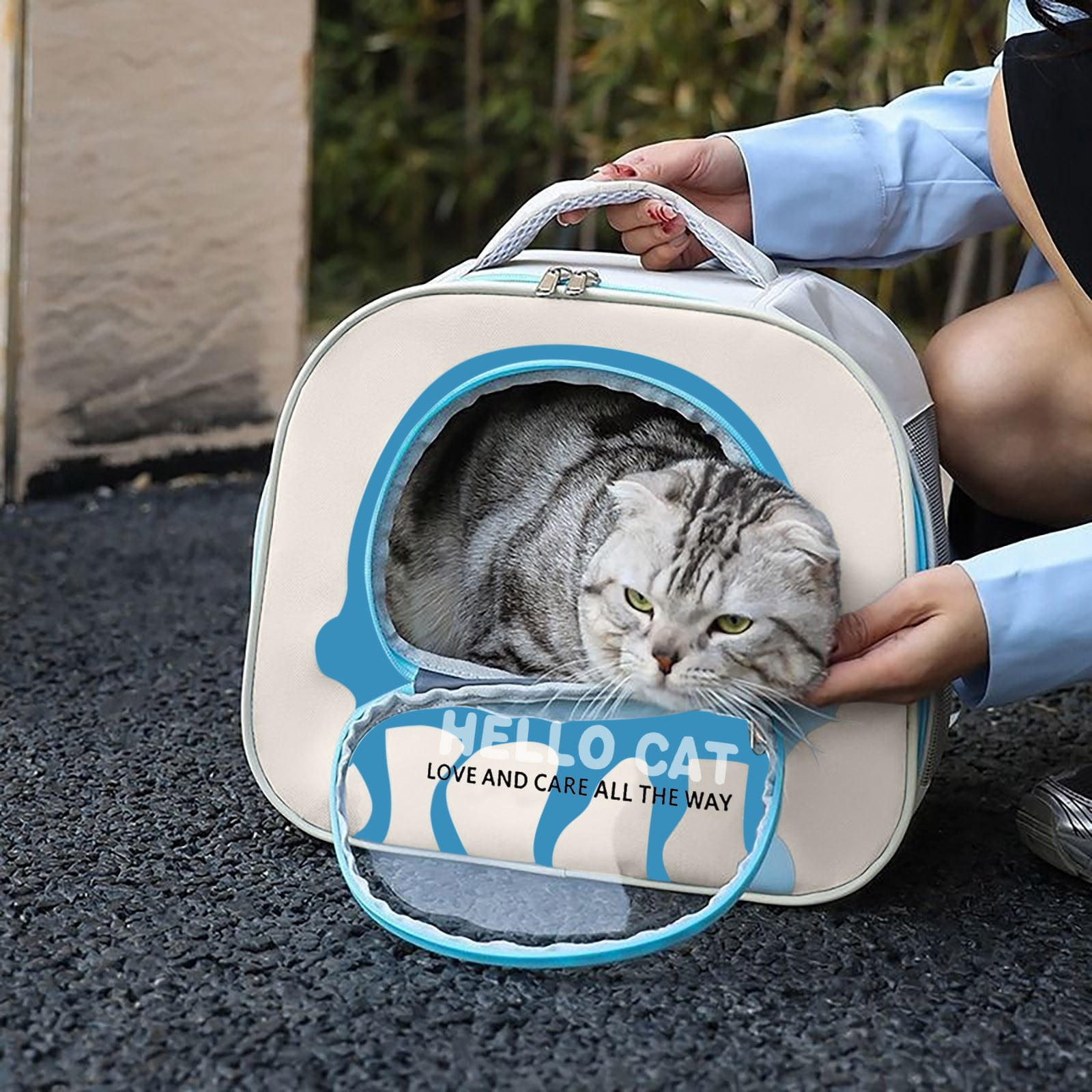 Pet Carrier Backpack, Breathable Portable Travel Bag, Waterproof Outdoor Dog Rucksack, Lightweight Ventilated Daypack for Hiking Camping Everyday