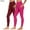 Wine+Hot Pink, variant on GERsome 2 Pack Leggings for Women High Waisted Full Length Tummy Control Yoga Pants with Pockets Workout Cycling Tights S-3XL