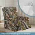 thumbnail image 3 of Yuyamidu Camo Recliner Chair Covers for Living Room Hunting Branch Recliner Sofa Slipcovers with Pocket Breathable Slip Covers for Recliners with Arms Non Slip Furniture Protector, 3 of 8