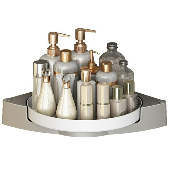 Hiroekza Shower Caddy Corner, 360° Rotate Shower Organizer Shelves, Shower Lazy Organizer Turntable For Bathroom Storage, No Drilling Corner Shower Shelf Rack