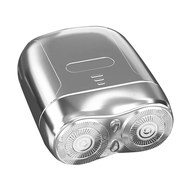 1X Razor Bradem Clear Out Deal, Electric Shaver for Men Pocket Size Mini Portable Shaver Wet and Dry Mens Shaver Usb Rechargeable Shaver Charging Easy One Button Use, Shave Silver, a Electric Shaver