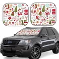 thumbnail image 1 of Vsdgher Snowflakes Santa Claus Christmas Tree Print Car Windshield Sun Shade, Reflective Sunshade Window Sunshade Sun Visor Protector Fit for Cars,Trucks,SUVs-Small, 1 of 6