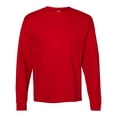 thumbnail image 5 of Hanes Essential Long Sleeve T-Shirt, Men's Crewneck Classic Fit Tee, Deep Red, XL, 5 of 6