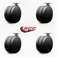 thumbnail image 2 of 4 Inch Extra Large Heavy Duty Twin Wheel Caster Top Plate Set of 4 SCC, 2 of 2