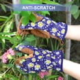 thumbnail image 3 of HOMEIORA Leather Gardening Gloves for Women - Working Gloves for Weeding, Digging, Planting, Raking and Pruning, M, 1 Pair, 3 of 7