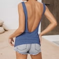 thumbnail image 2 of Xmyrz Open Back Workout Tops for Women Loose Fit Halter Backless Tank Top Crop Twist Low Back Cami for Gym And Workwear, 2 of 6