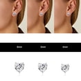 thumbnail image 3 of 925 Sterling Silver Stud Earrings for Women Set Hypoallergenic CZ Heart Stud Earrings 4-8mm for Women, 3 of 6