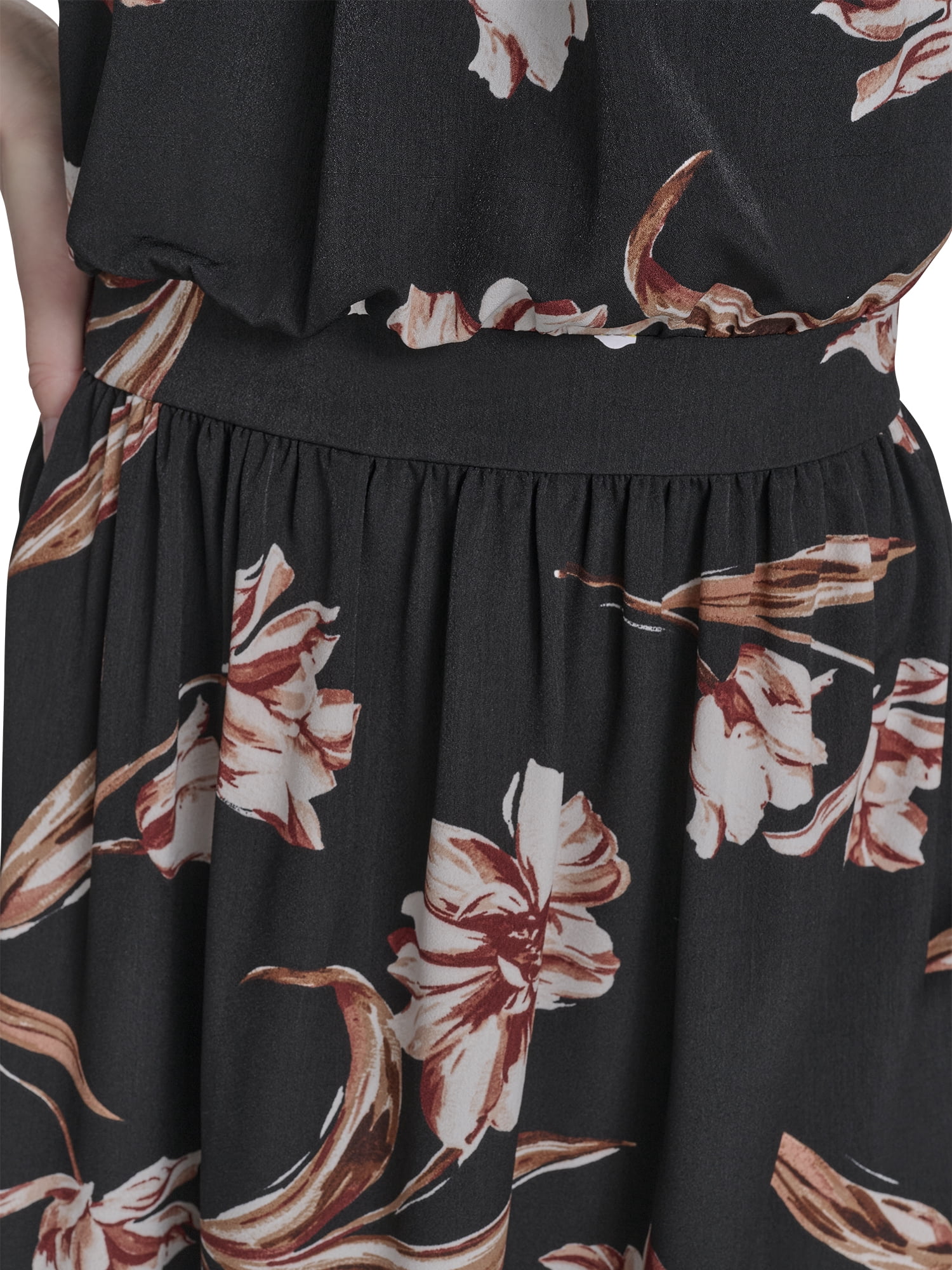 Falling Flowers Women's Halter Neck Mini Dress, Sizes XS-XL