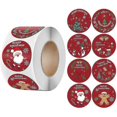 thumbnail image 1 of 500pcs Christmas Label Stickers, 1.5 Inch Christmas Stickers 8 Designs Round Labels, Envelope Bag Christmas Label Stickers Christmas Craft, 1 of 5