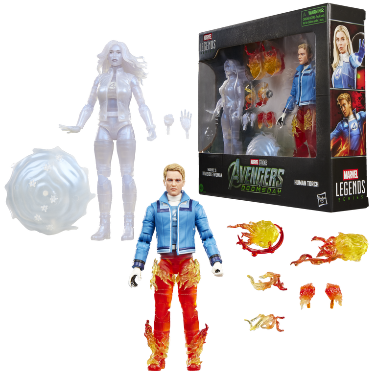 Marvel Legends Invisible Woman & Human Torch 6" Figures photo 1