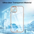 thumbnail image 2 of Case Compatible with iPhone 13 Case Crystal Clear Transparent Design Back Bumper Shockproof Slim Fit Soft TPU Silicone Protective Phone Case Cover for iPhone 13, Purple, 2 of 7