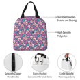 thumbnail image 3 of Yiaed colorful Skull flower Print Insulated Lunch Bag Reusable Cute Tote Lunch Box, Leakproof Cooler Lunch Bags for Work Office Travel School Picnic, 3 of 5