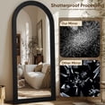 thumbnail image 7 of Antok 71"x32" Arched Full Length Mirror with Stand, Standing Floor Mirror with Solid Wooden Frame Full Body Mirror, Vintage Black, 7 of 7