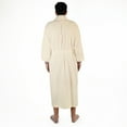 thumbnail image 3 of Men's Plush and Absorbent Turkish Cotton Bathrobe by Blue Nile Mills - Small/Medium, Cream, 3 of 7
