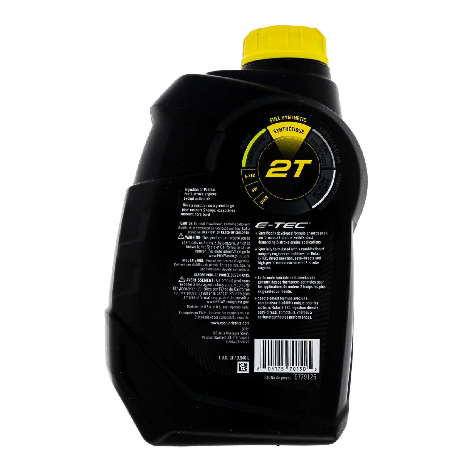 BRP New OEM XPS E-Tec 2-Stroke Full Synthetic Oil 1 Quart, 779126 