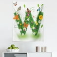 thumbnail image 1 of Letter W Tapestry, Nature Inspired Green Foliage with Wildflowers Various Butterflies Vivid Palette, Fabric Wall Hanging Decor for Bedroom Living Room Dorm, 5 Sizes, Multicolor, by Ambesonne, 1 of 1