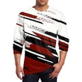 thumbnail image 1 of Blusas y camisas de manga larga y cuello redondo para hombre, estilo casual, estampado, cuello redondo, manga corta, poliéster, 1 of 4