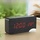 thumbnail image 3 of Reloj despertador luminoso LED de madera silencioso de carga simple, reloj electrónico de voz digital creativo, reloj de regalo, 3 of 4