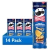 (14 pack) Pringles Philly Cheesesteak Potato Crisps Chips, Lunch Snacks, 5.5 oz Canister