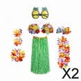 thumbnail image 1 of Falda hawaiana,Conjuntos de disfraces de baile divertidos para hombres y mujeres,Traje de cosplay para de playa de Halloween,ropa de baile,Vestido de fiesta hawaiano elástico y, 1 of 8