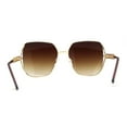 thumbnail image 4 of Womens Metal Jewel Chain Arm Luxury Diva Oversize Sunglasses Gold Brown, 4 of 4