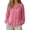 Tops-Pinks, variant on Women Lapel Collar Short Sleeve Women's Linen Button Shirt Raglan Long Sleeve Crew Neck Blouses Loose Upf Sun Protection Outdoor Athletic Tops L