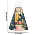thumbnail image 6 of Yayeee Kitchen Hanging Hand Towels Set of 2 with Loop Bathroom Absorbent Tie Towel, Pink Sunset, 6 of 7