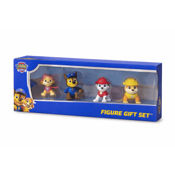 PAW Patrol Figure Gift Set with Chase, Marshall, Skye & Rubble, Preschool Toy Figures, Ages 3 