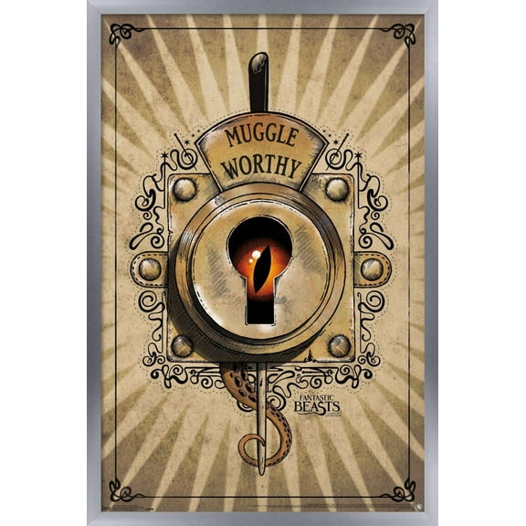 Fantastic Beasts And Where To Find Them - Muggle Worthy Wall Poster, 14.725" x 22.375", Framed