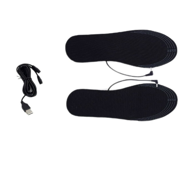 Destyer USB Heated Shoe Insole Washable Trimmable Thermal Shoe Insert Heating EVA Insoles Size 35-39 35-39 yards 1Set