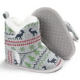thumbnail image 4 of Christmas Snowflake Print Baby Girls Boys Soft Booties Snow Boots Toddler Warming Shoes, 4 of 8