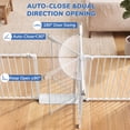 thumbnail image 2 of Vomeast 34.6"-84.2" Extra Wide Baby Safety Gate,Auto Close Pet Dog Gates for Stairs Doorways Fireplace,Anti-Trip Pedal,29.5" Tall,White, 2 of 10