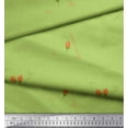 thumbnail image 3 of Soimoi Green Cotton Poplin Fabric Flower Buds & Triangle Geometric Print Fabric by the Yard 42 Inch Wide, 3 of 3