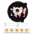 thumbnail image 6 of 15 Inch Round Placemats Set of 6, Valentine's Day Non Slip Heat Insulation PP Table Mats, Pink Bowknot Ribbon on Black Mother's Day Washable Place Mats for Kitchen Dining Party Table Decor, 6 of 7