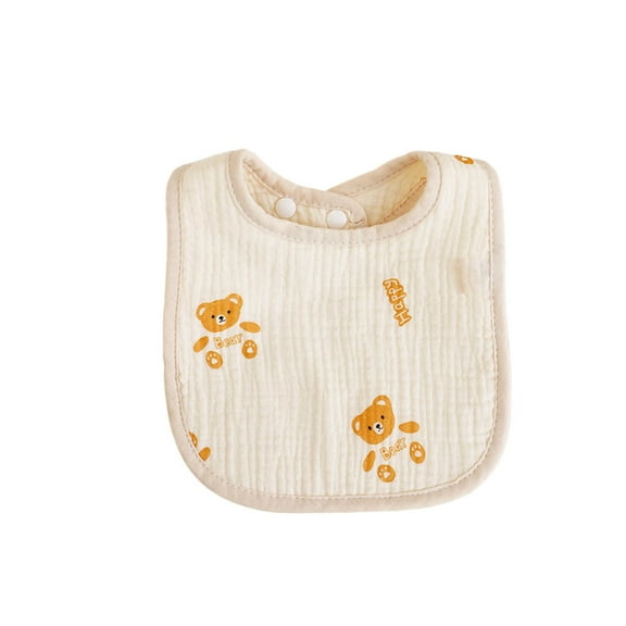 Lovskoo Baby Bibs for Unisex Boys Girls, Soft Cotton Baby Drool Bibs, Drooling and Teething Bibs for Infant, Newborn Free Size Yellow