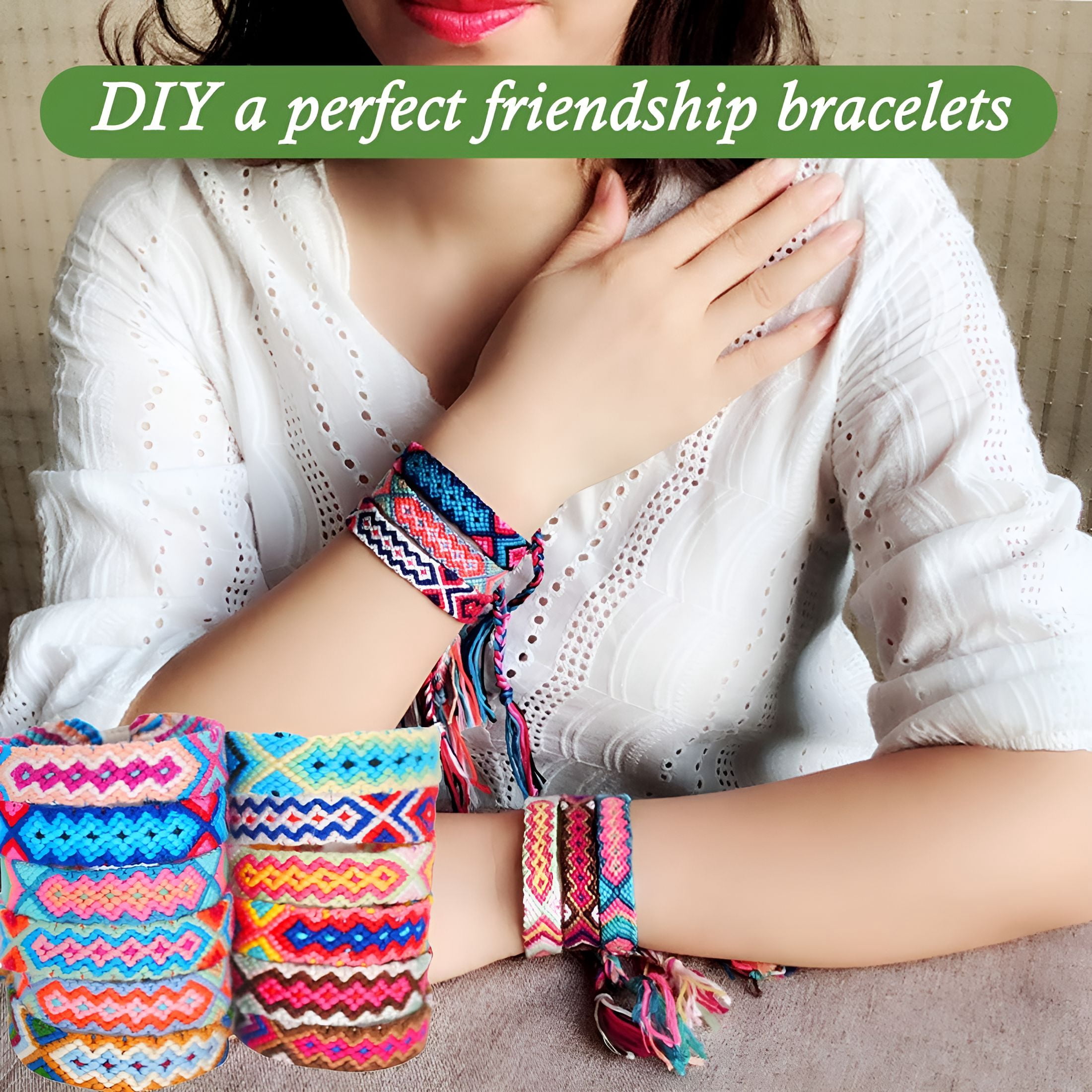 TUWAFE Embroidery Floss 240 skeins 100 Egyptian Long-Staple Cotton Cross Stitch Threads - Friendship Bracelets String - Mercerized Crafts Floss Total 1920M 8M/pc 24pcs/Bag 10 packages