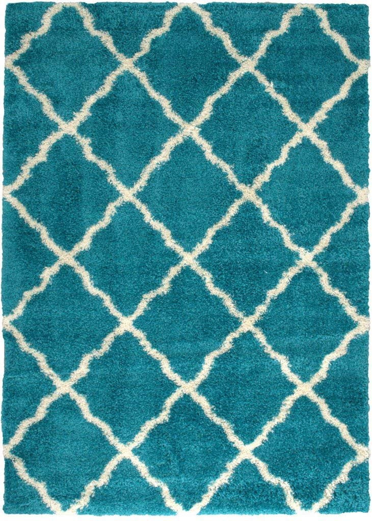 Masada Rugs, Area Rug Shag Moroccan Diamond Trellis Design Shaggy