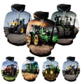 thumbnail image 4 of Sudadera con capucha de moda, chaqueta informal, sudadera con capucha de invierno, sudadera con capucha con estampado 3D de tractor y coche, 4 of 5