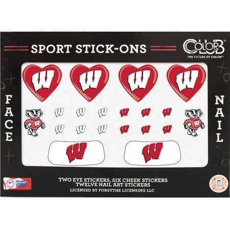 Color Club Sport Stick-Ons, Wisconsin, 20 pc