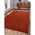 thumbnail image 1 of 6 x 9 ft. Solid Hand Knotted Loom Wool Area Rug, Light Red, 1 of 1