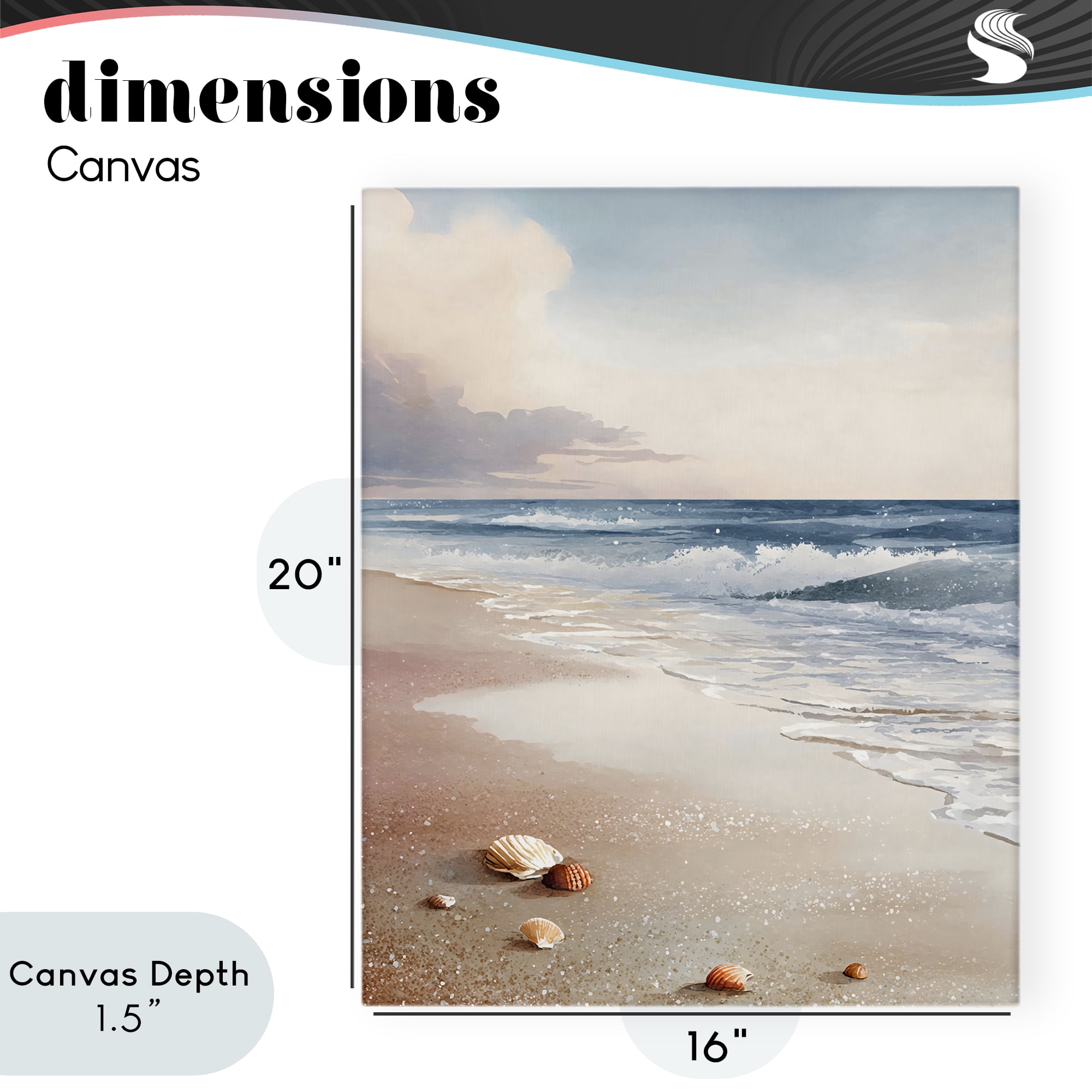 Stupell Industries Washed Up Seashells Canvas Wall Art, design by Franklyn Gregory
