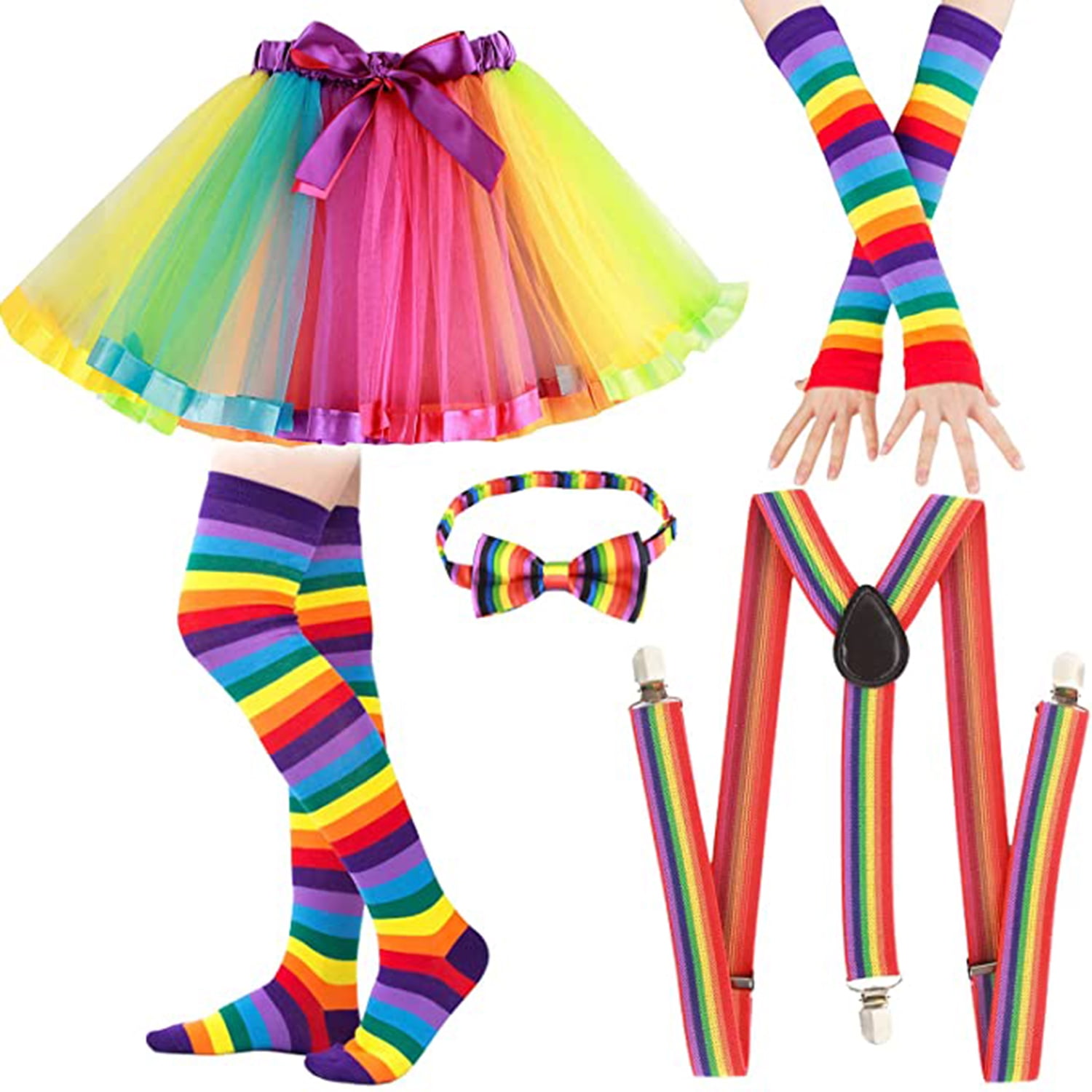 80s Costume Accessories Set for Women, 80s Fancy Dress Outfits with